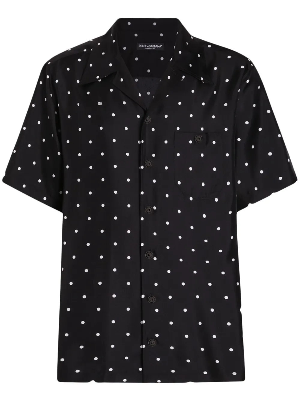 Dolce & Gabbana ポルカドット シャツ - ブラック Dolce & Gabbana ポルカドット シャツ - ブラック