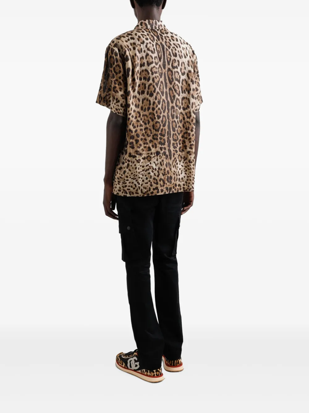 Dolce & Gabbana Overhemd met luipaardprint Bruin