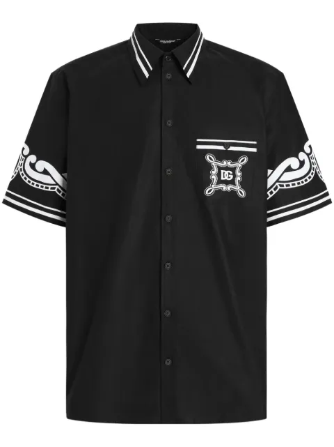 Dolce & Gabbana camisa de popelina estampada