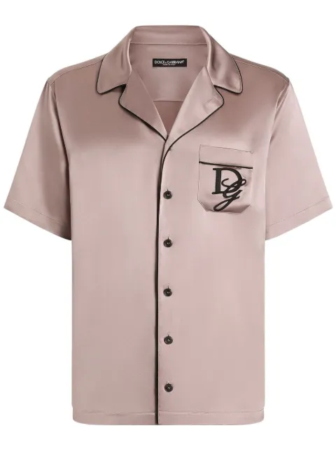 Dolce & Gabbana camisa con logo bordado