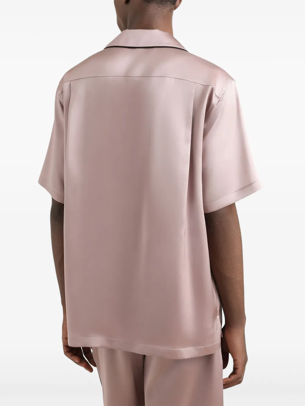 Dolce & Gabbana Overhemd met geborduurd logo Roze
