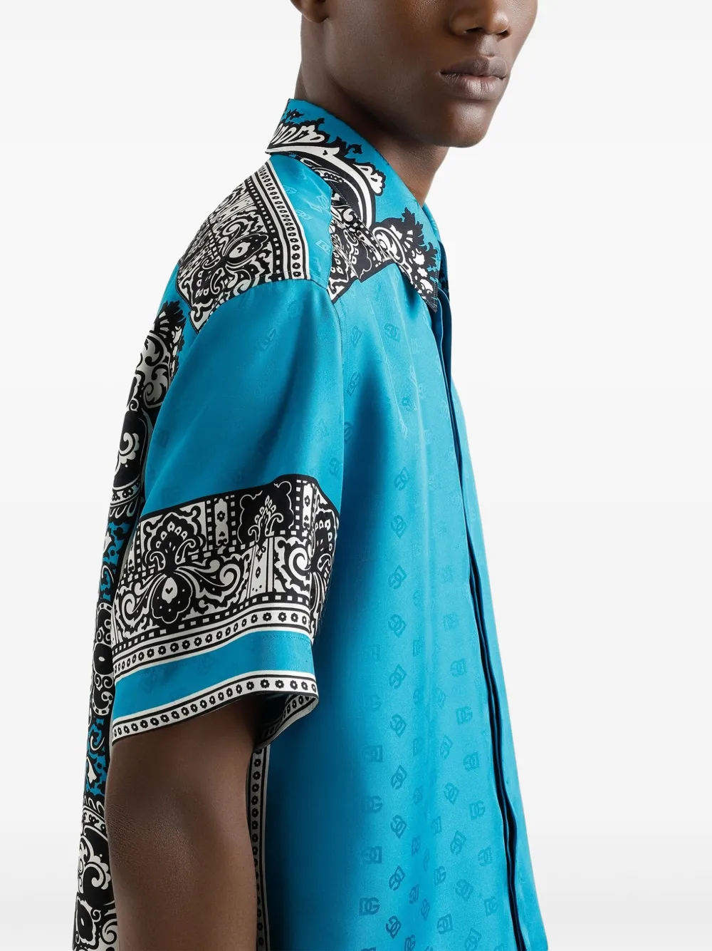 Dolce & Gabbana Overhemd met bandanaprint Blauw