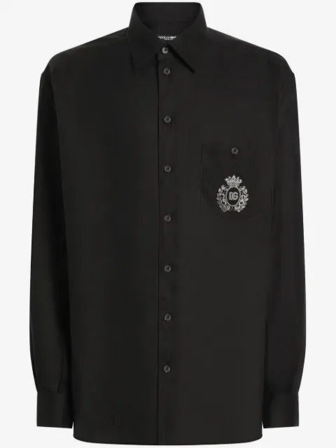 Dolce & Gabbana logo-embroidered shirt