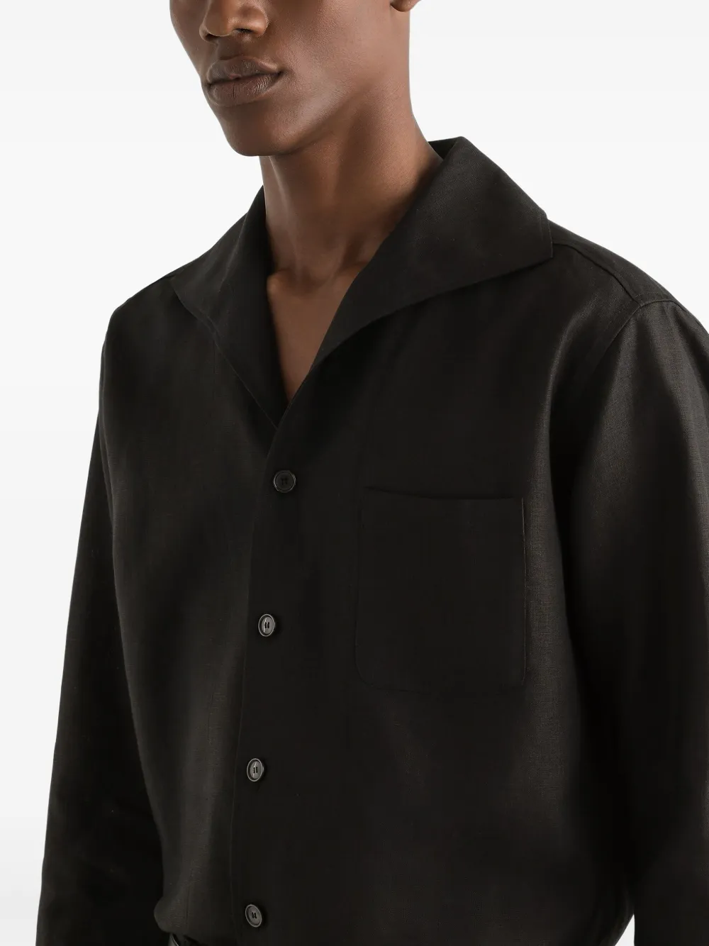 Dolce & Gabbana Overhemd met sjaalkraag Zwart