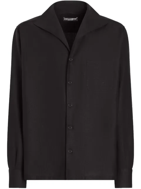 Dolce & Gabbana camisa con cuello esmoquin