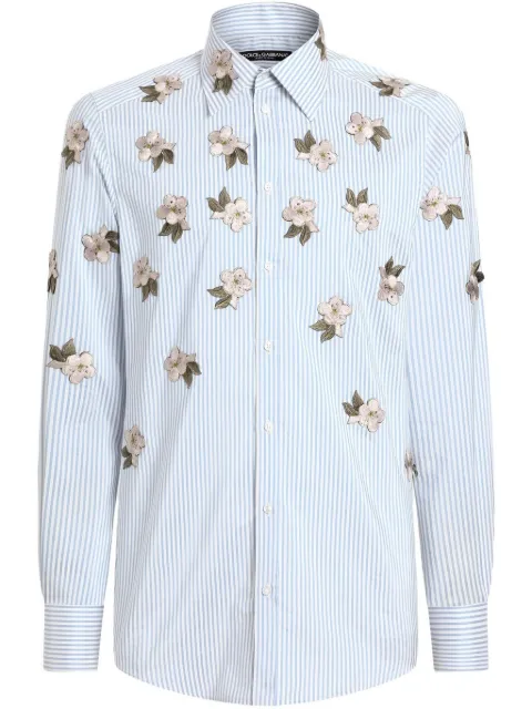 Dolce & Gabbana floral-appliqué shirt
