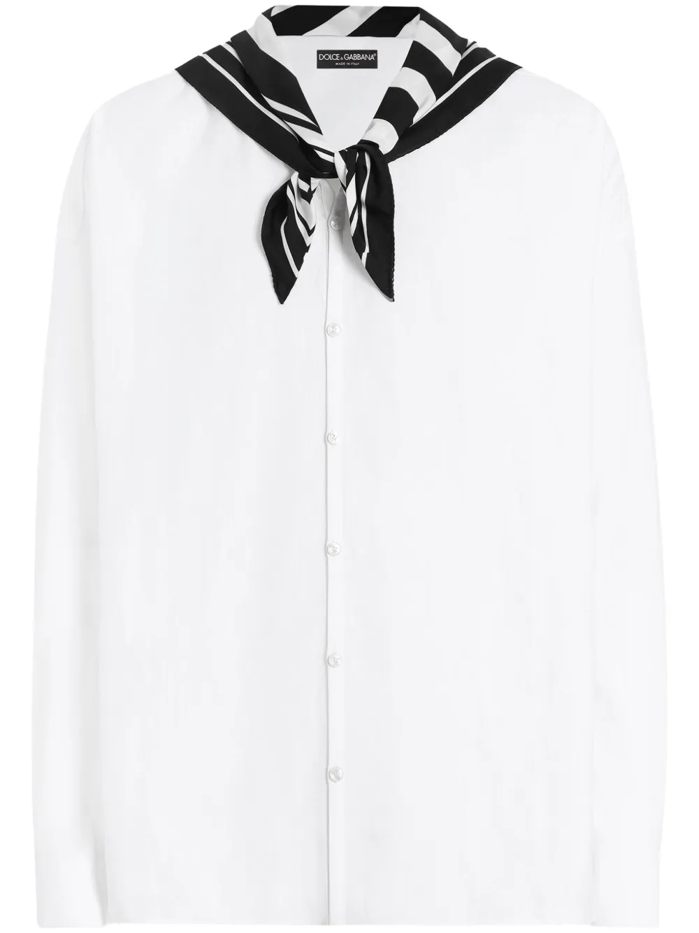 Dolce & Gabbana scarf-detail shirt | White | Image 1