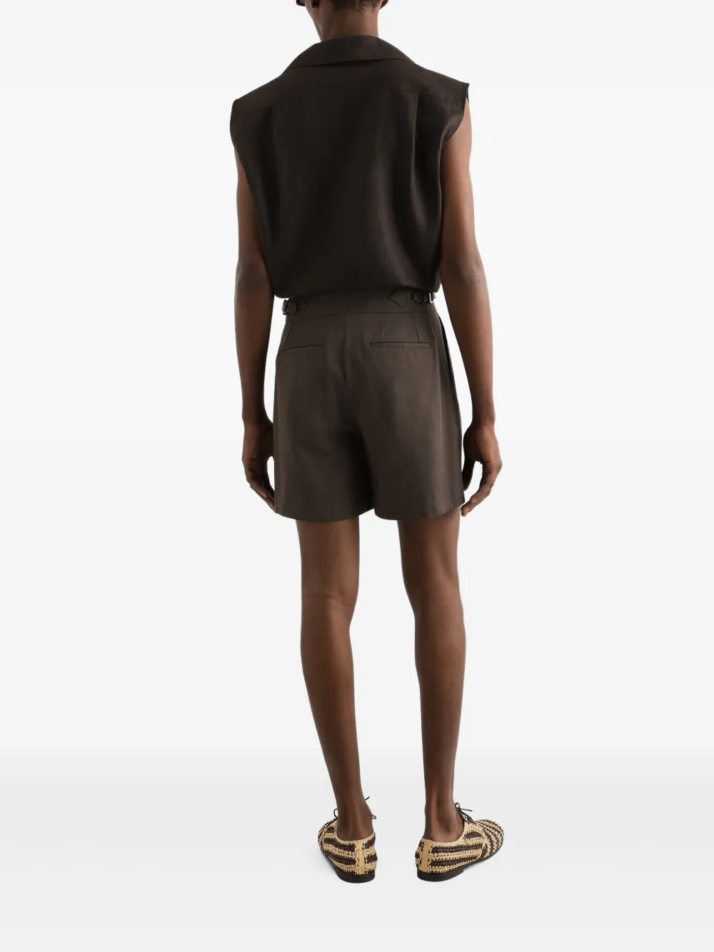 Dolce & Gabbana Overhemd met sjaalkraag Bruin