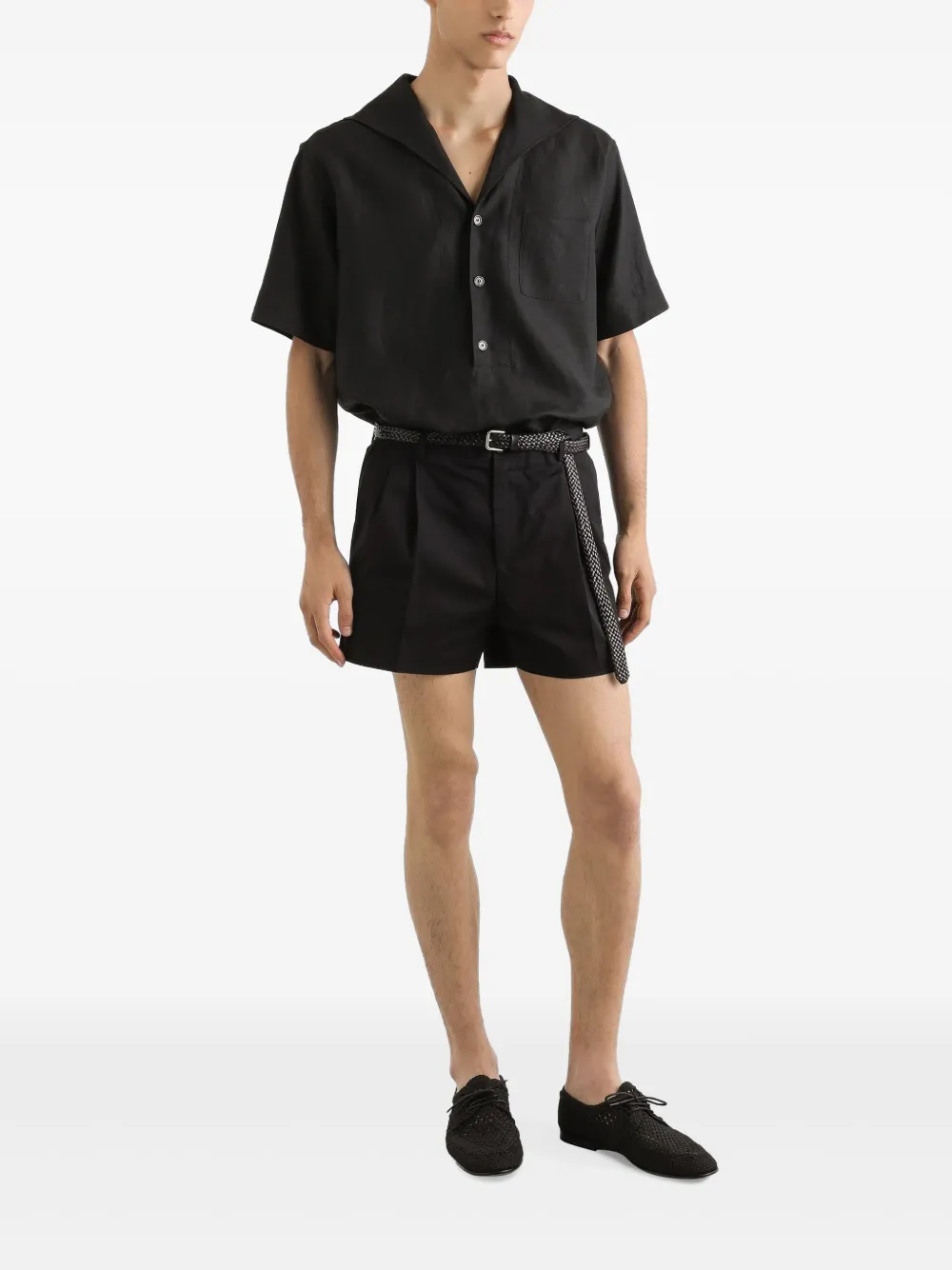 Dolce & Gabbana sailor-collar shirt - Zwart