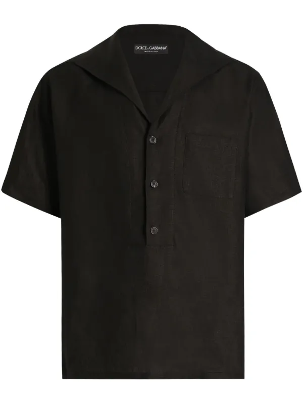 Dolce & Gabbana セーラーカラー シャツ | ブラック | FARFETCH JP