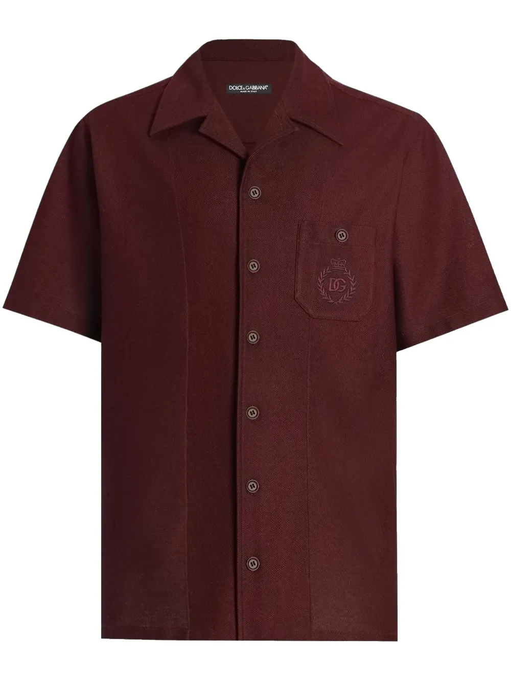 Dolce & Gabbana logo-embroidered shirt | Brown | Image 1