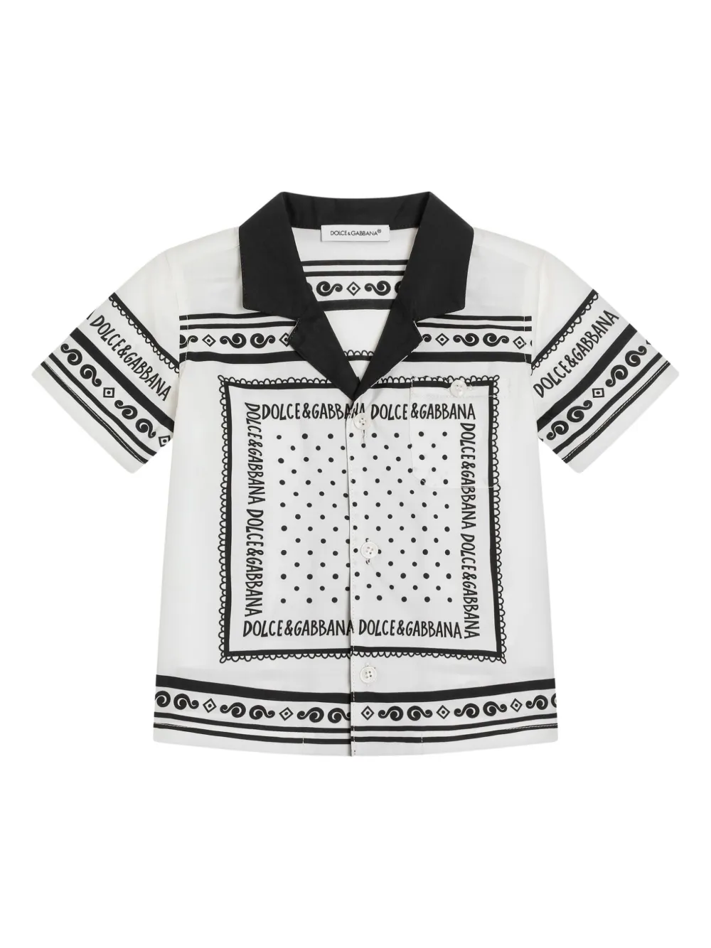 Dolce & Gabbana Kids Shirt met bandanaprint Wit