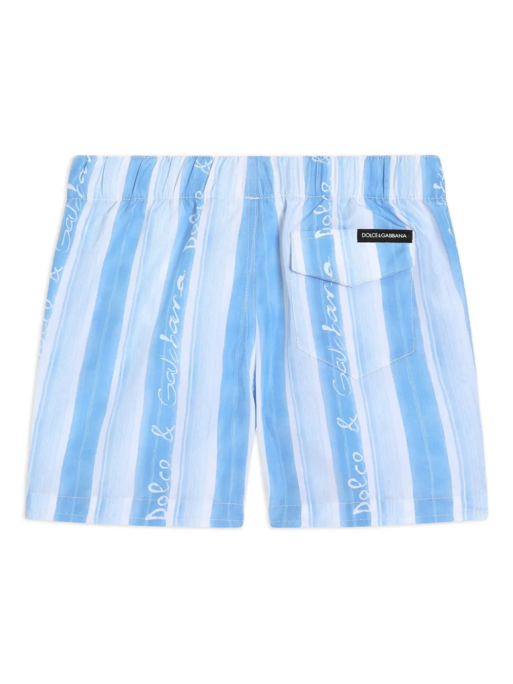 Dolce & Gabbana Kids striped swimming shorts - Blauw