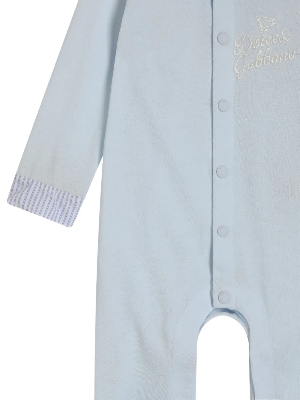 Dolce & Gabbana Kids Babypakje met geborduurd logo Blauw