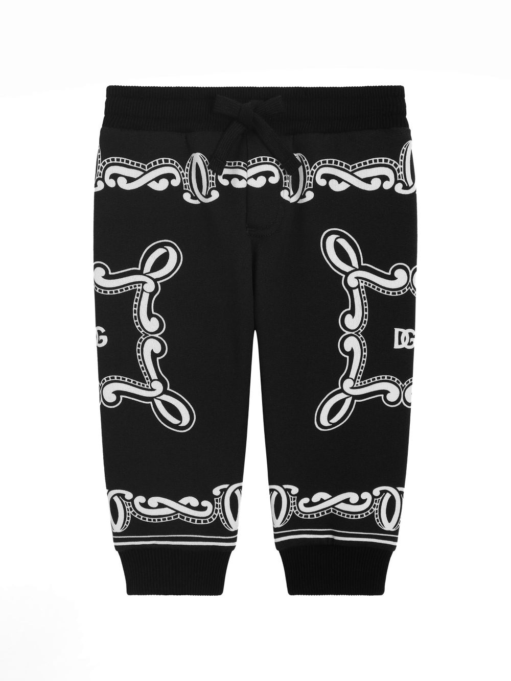 Dolce & Gabbana Kids bandana-print track bottoms - Black