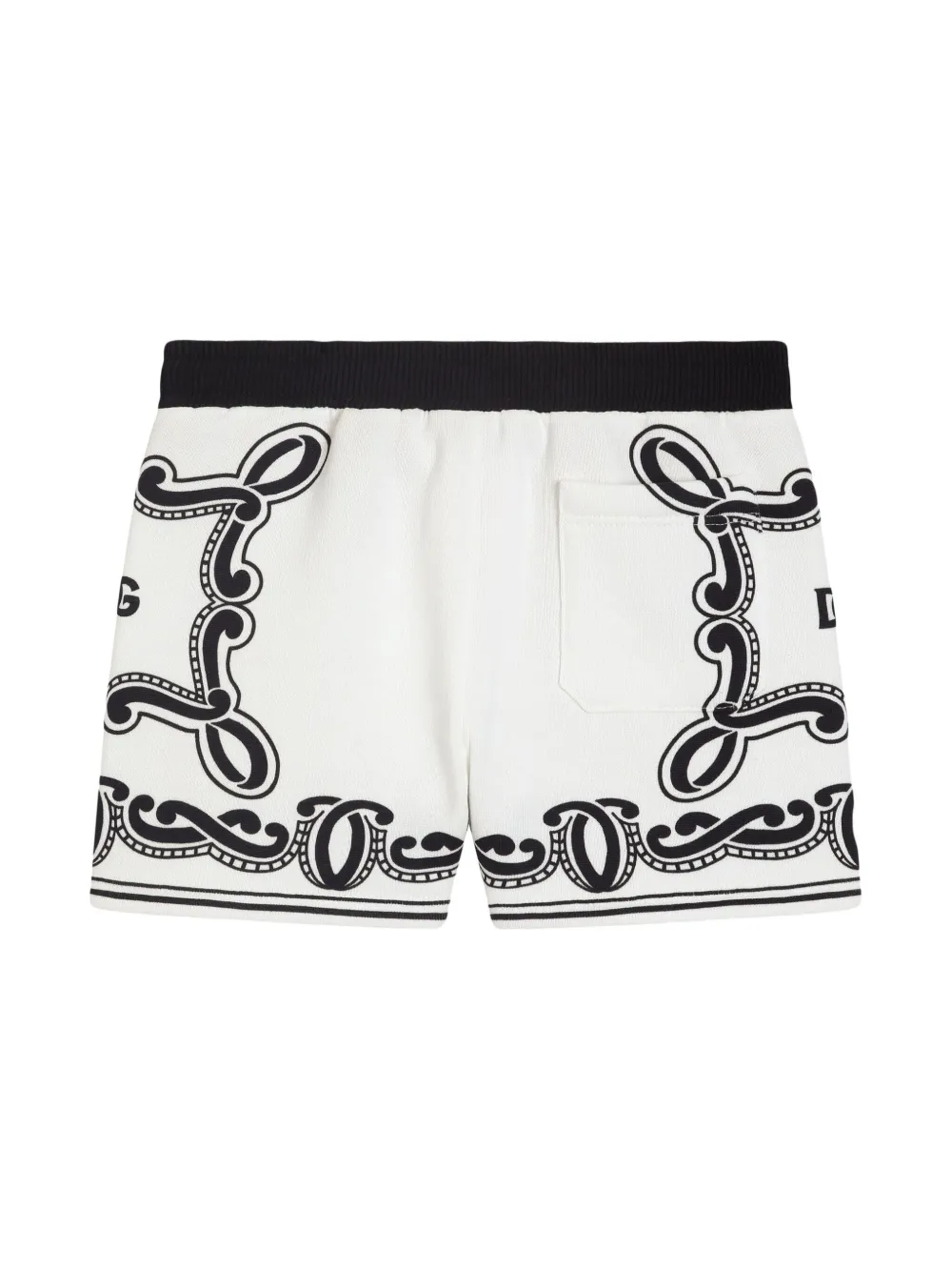 dolce&gabbanakids Dolce & Gabbana Kids Shorts met bandanaprint - Wit