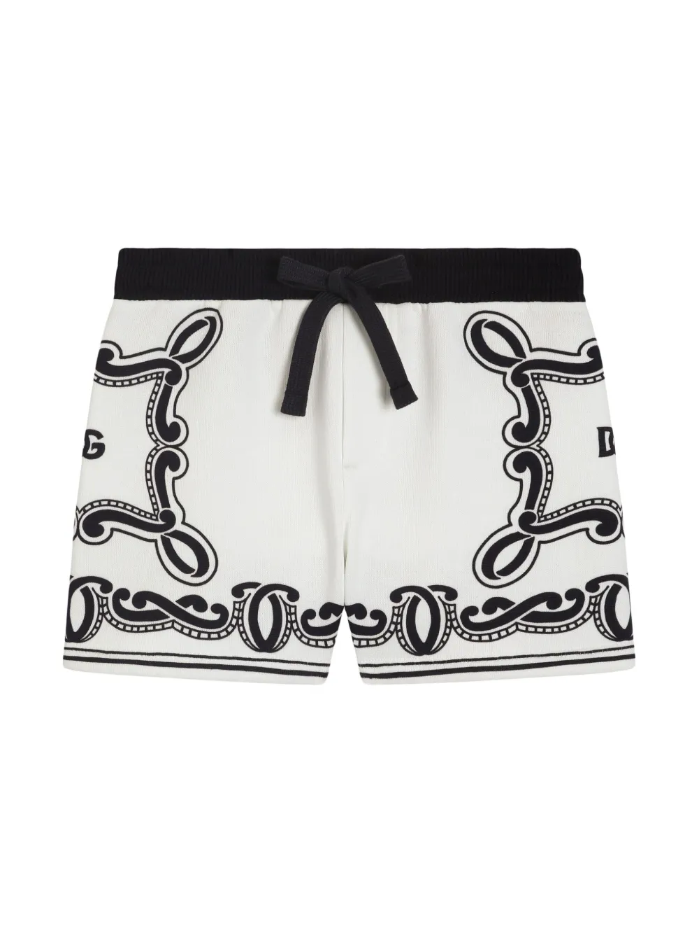 Dolce & Gabbana Kids Shorts met bandanaprint Wit