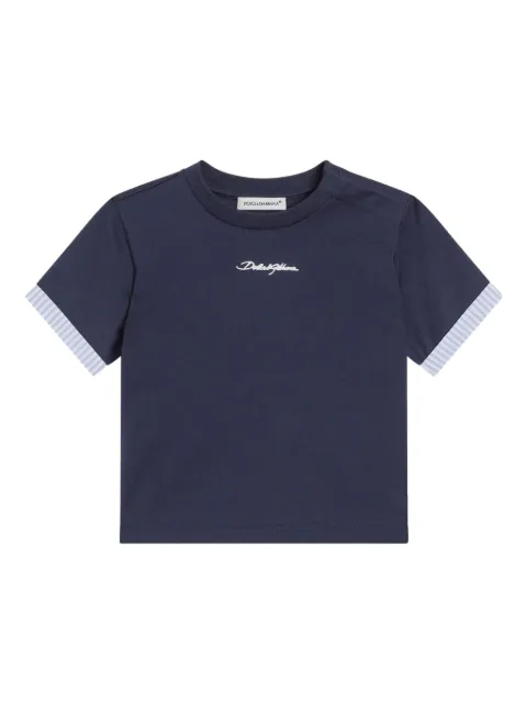 Dolce & Gabbana Kids striped-edge T-shirt