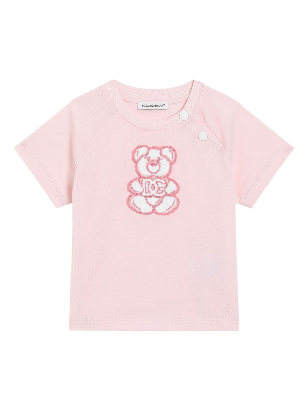 Dolce & Gabbana Kids teddy bear-print T-shirt - Pink