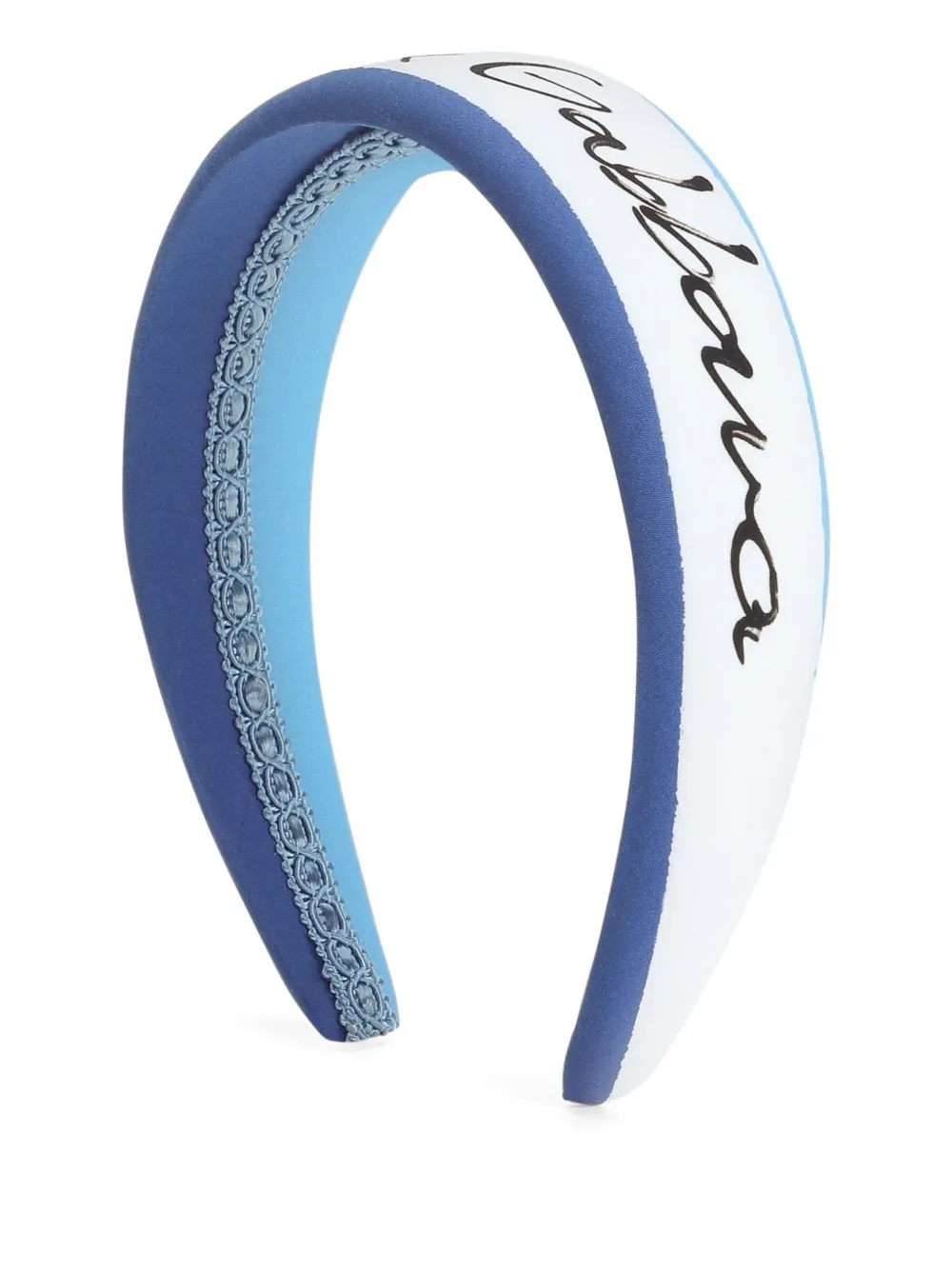 Dolce & Gabbana Kids Hoofdband met logo - Wit