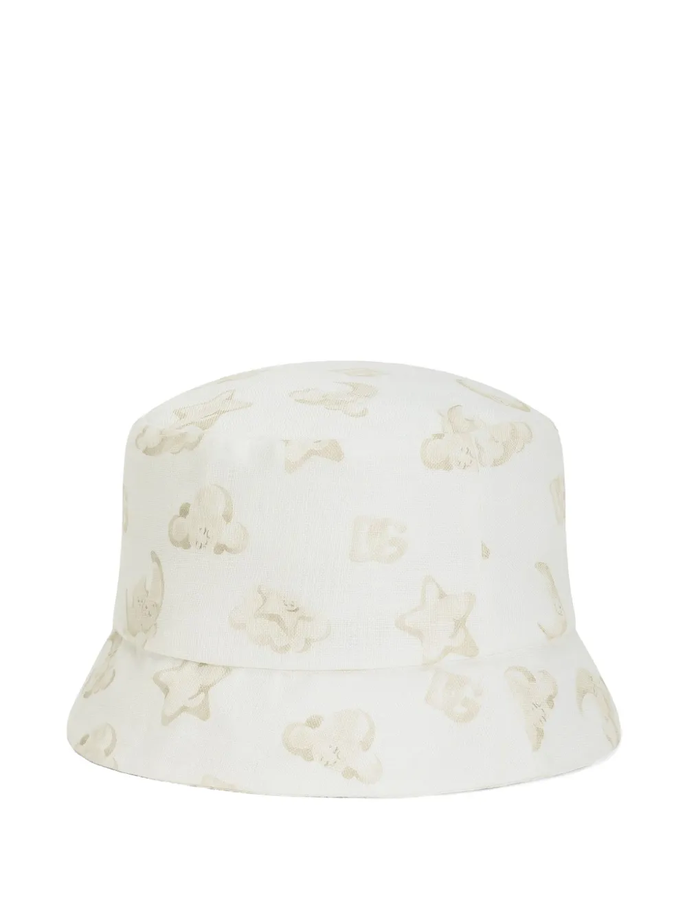 Dolce & Gabbana Kids star-print bucket hat Beige