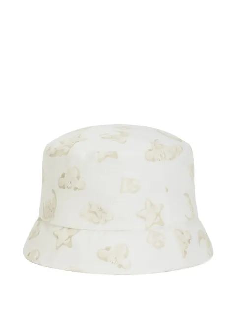 Dolce & Gabbana Kids star-print bucket hat
