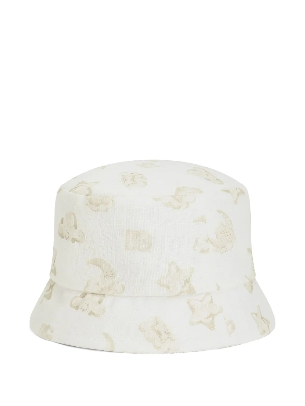 Dolce & Gabbana Kids star-print bucket hat - Beige