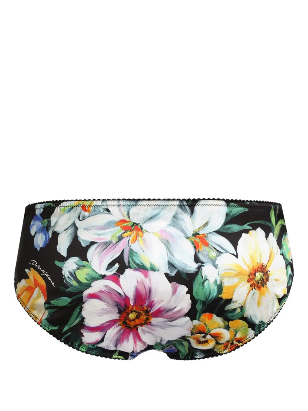 Dolce & Gabbana Bikinibroek met bloemenprint - Zwart