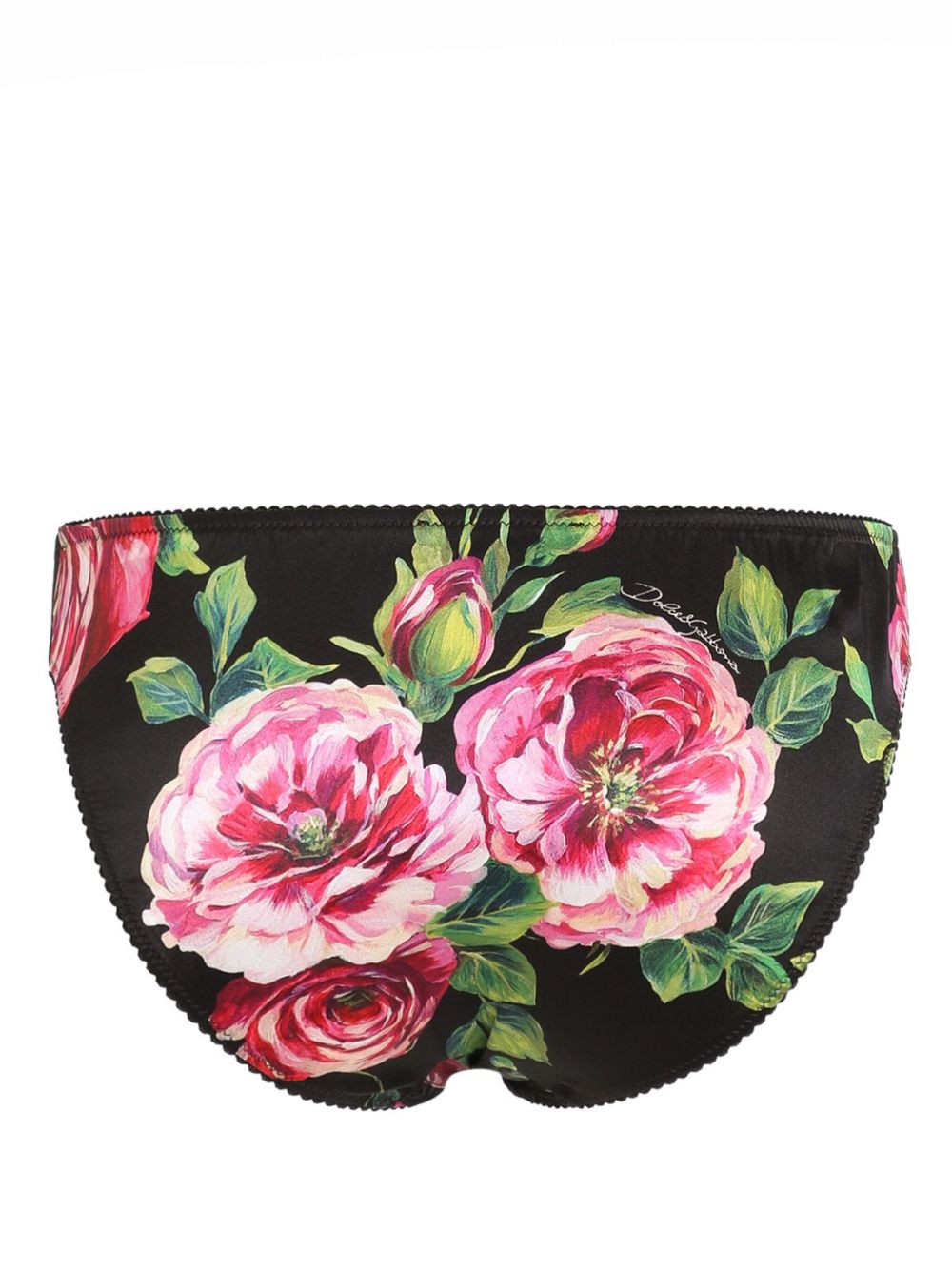 Dolce & Gabbana Bikinibroek met bloemenprint - Zwart