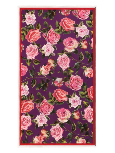 Dolce & Gabbana سارونغ شاطئ بطبعة ورد