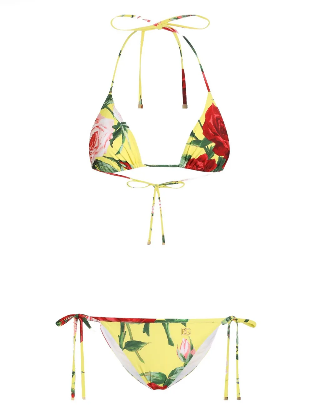 Dolce & Gabbana Bikini met bloemenprint Geel