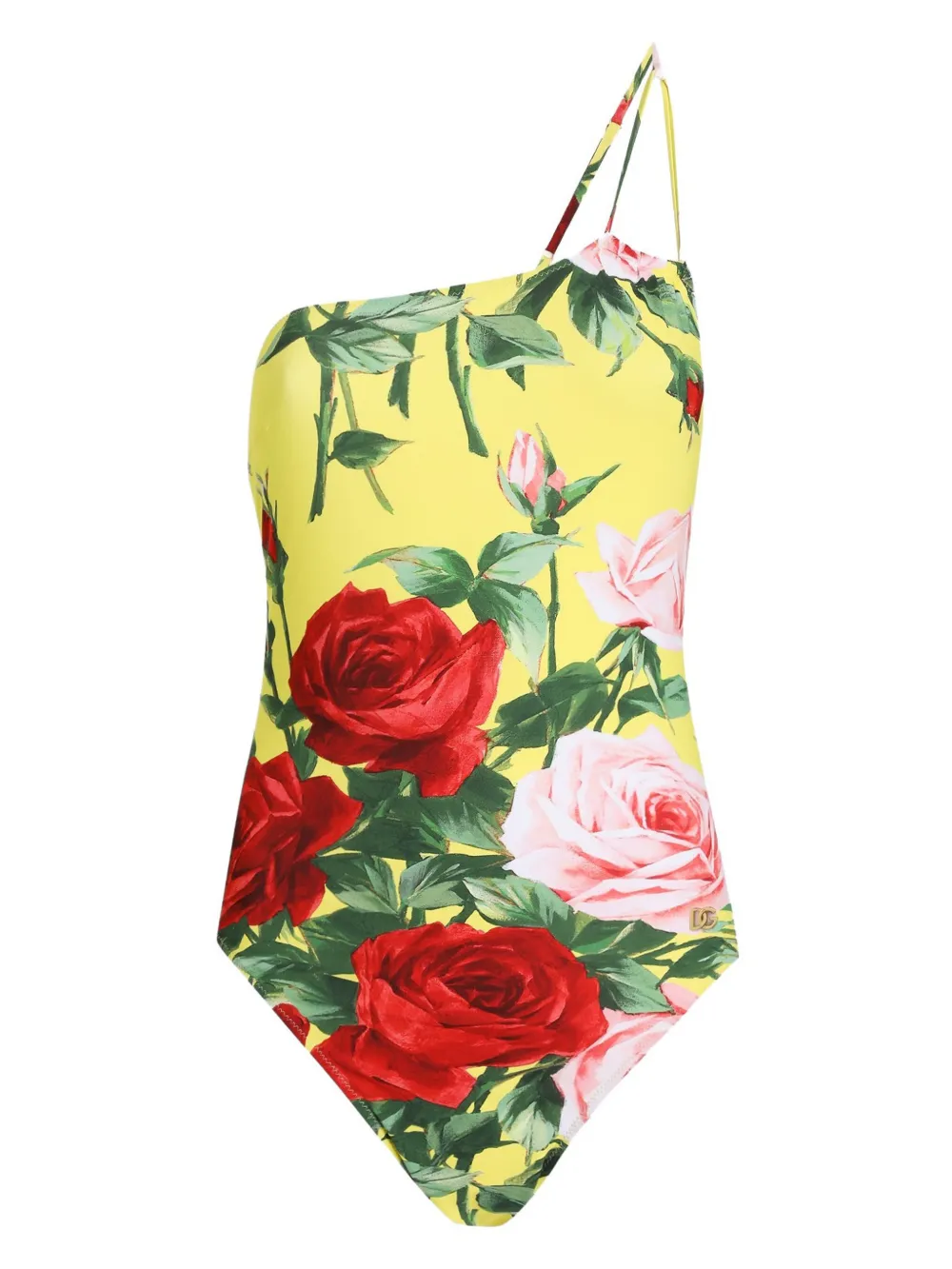 Dolce & Gabbana Badpak met bloemenprint Geel