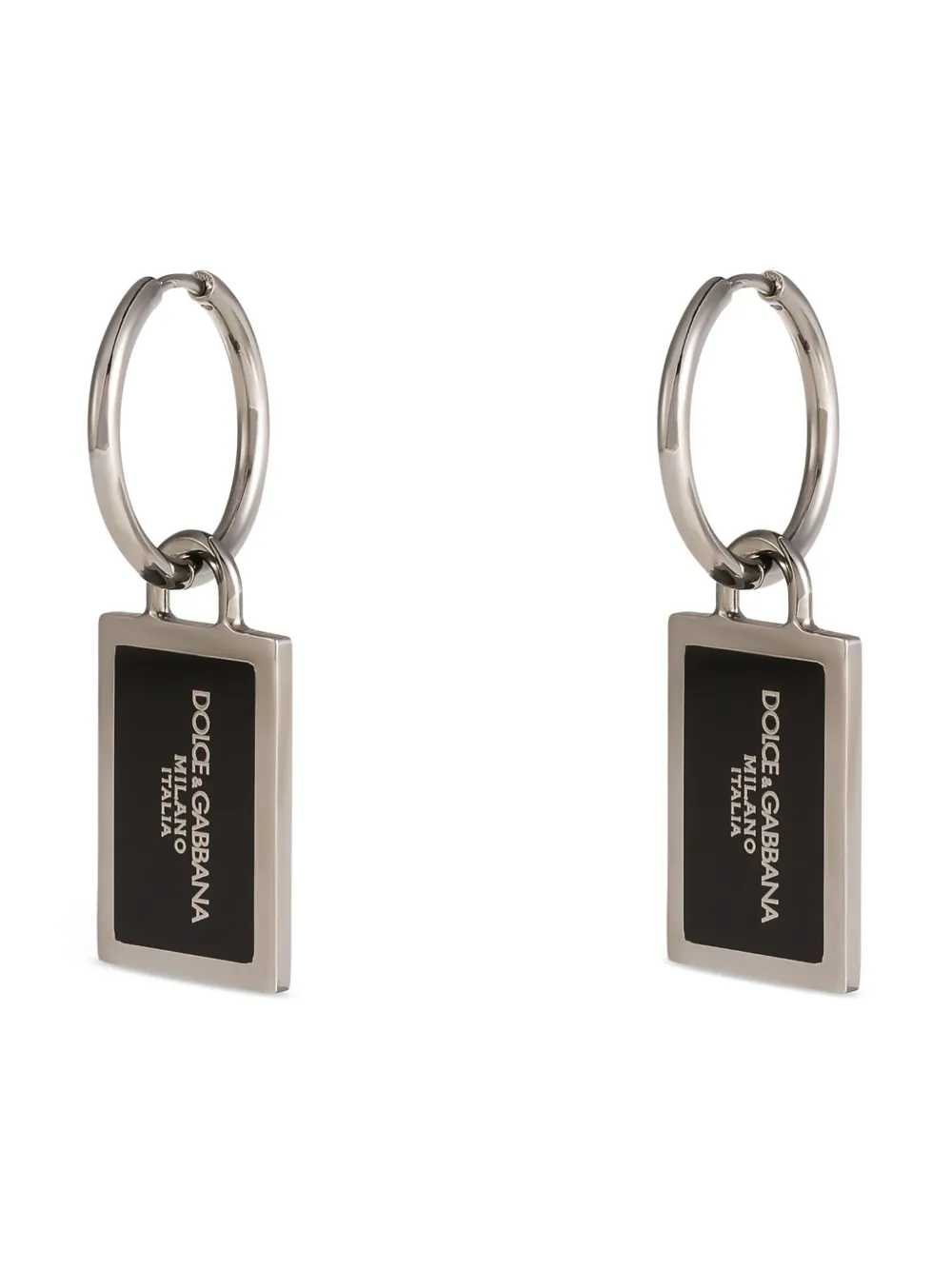 Dolce & Gabbana Logo Earrings In Silver