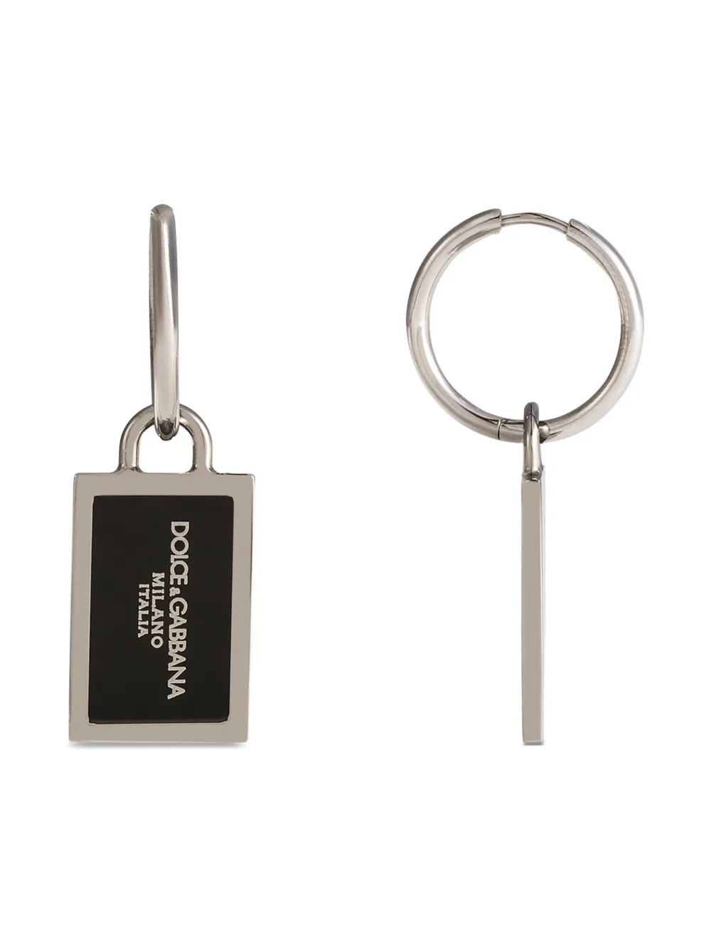 Dolce & Gabbana Logo Earrings In Silver