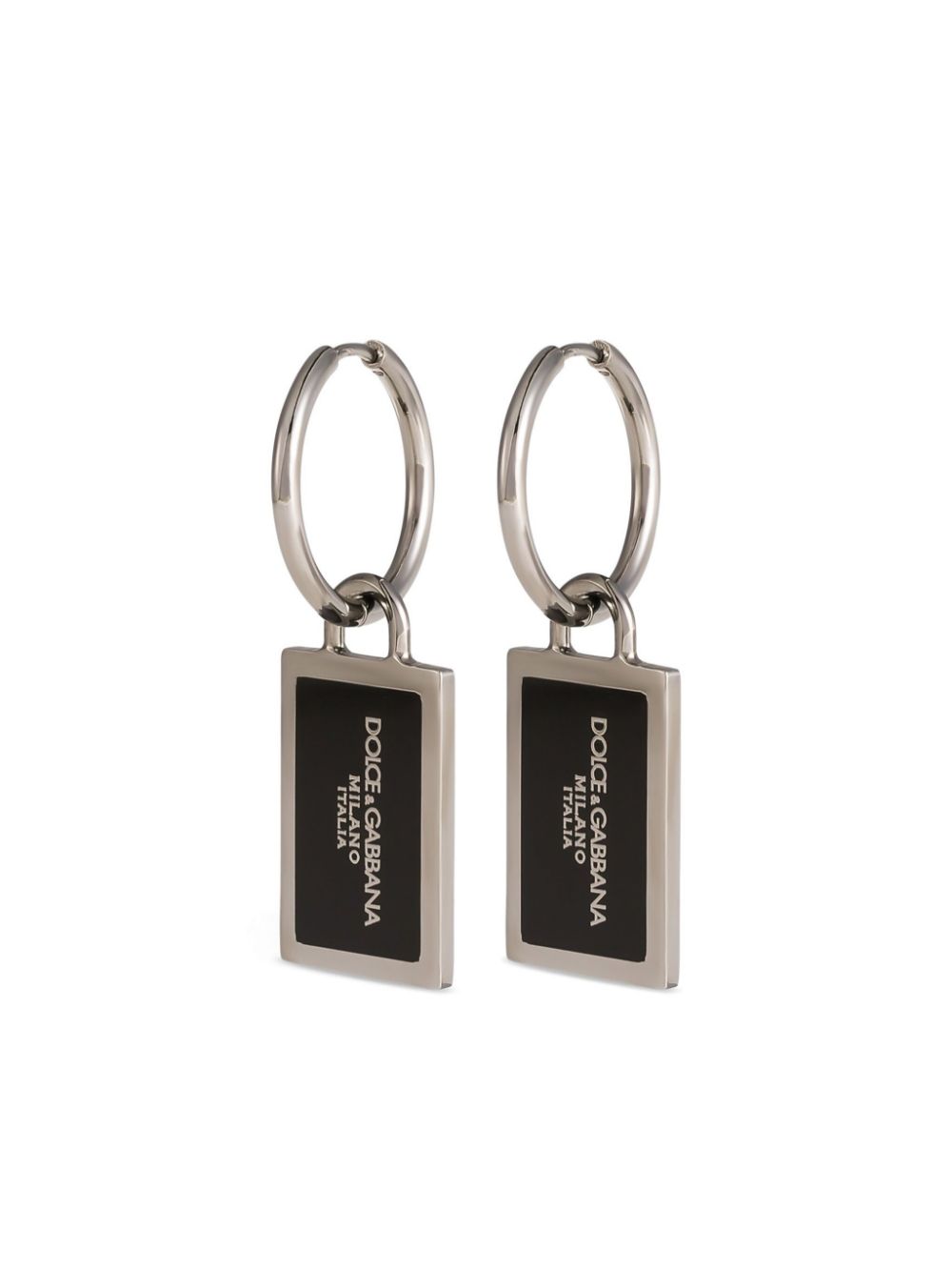 logo-plaque earrings