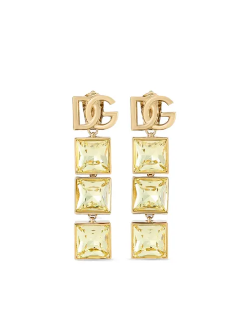 Boucles d'oreilles à plaque logo - Dolce & Gabbana - Modalova