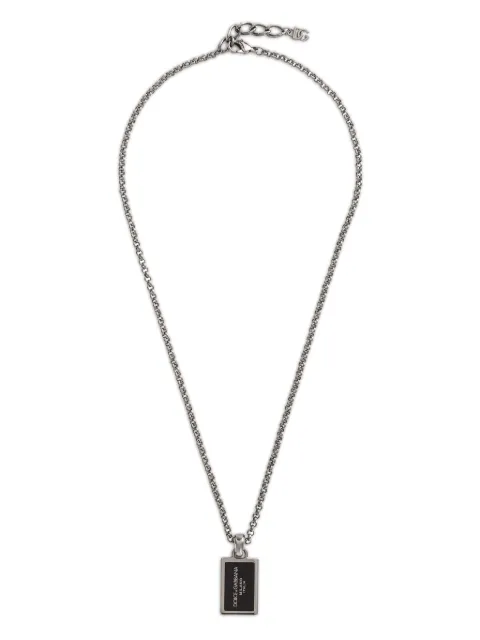 Dolce & Gabbana logo-plaque necklace