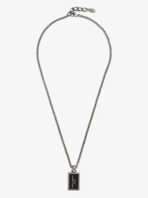 Dolce & Gabbana logo-plaque necklace