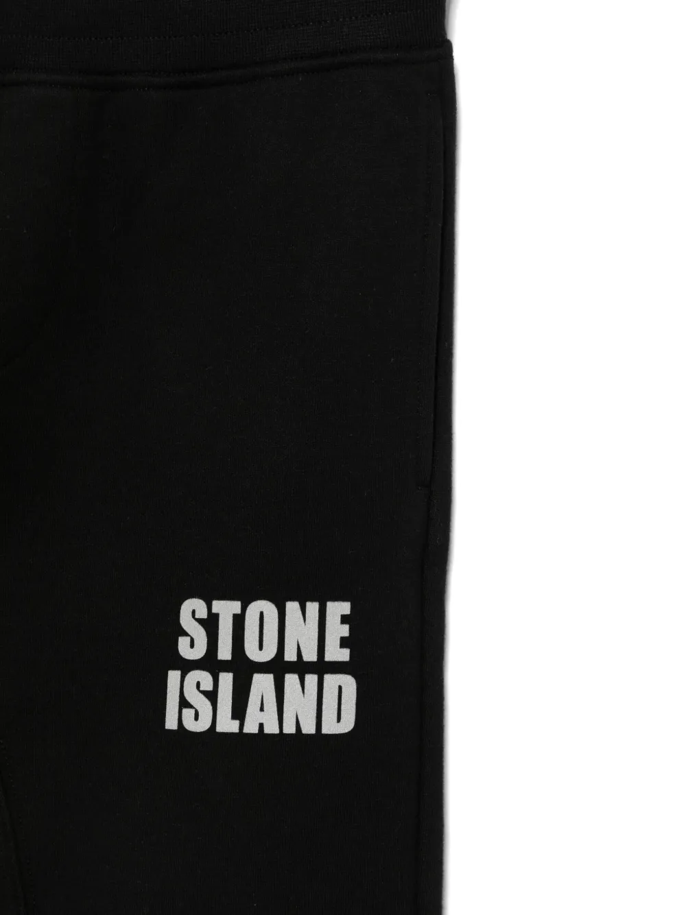 Stone Island Junior Trainingsbroek met logoprint Zwart