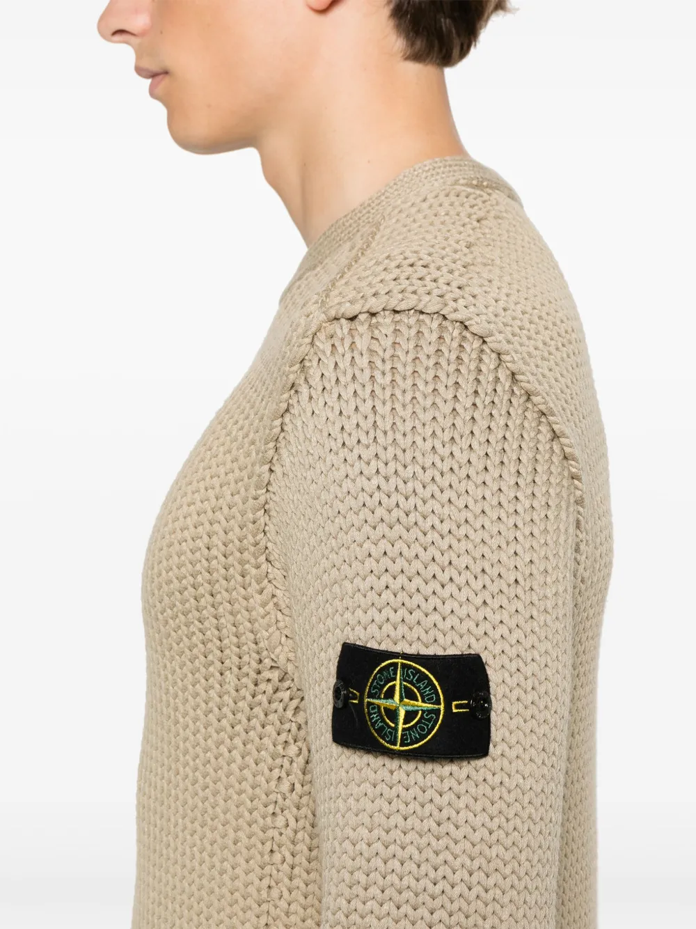 Stone Island Trui met kettingstiksel Bruin
