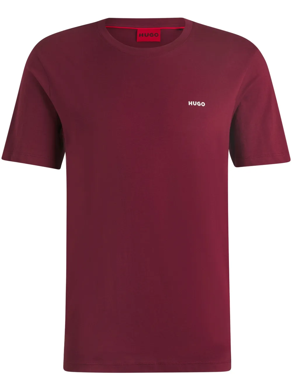 HUGO Camiseta com estampa de logo | Rosa | Image 1