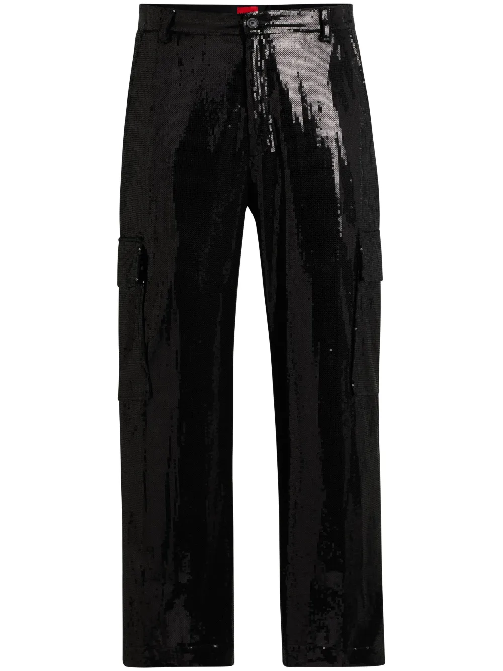 HUGO Calça cargo com paetês | Preto | Image 1