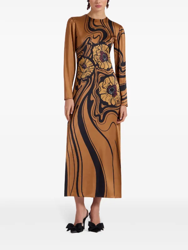 La DoubleJ Clingy Swing Maxi Dress | Orange | FARFETCH