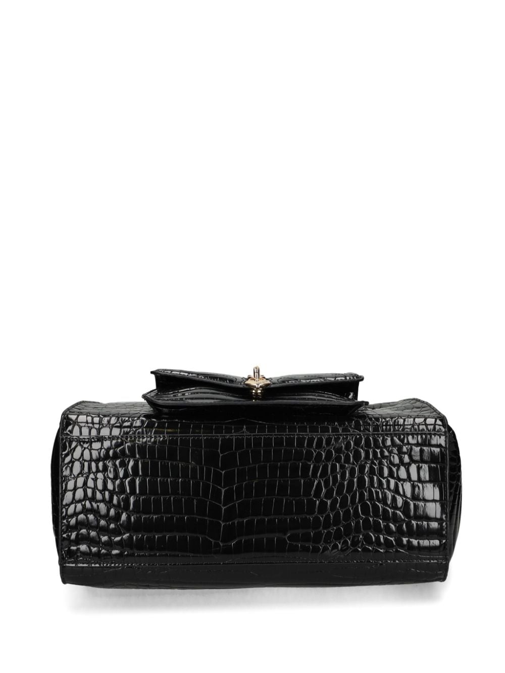 Shop Love Moschino Crocodile-effect Tote Bag In Black