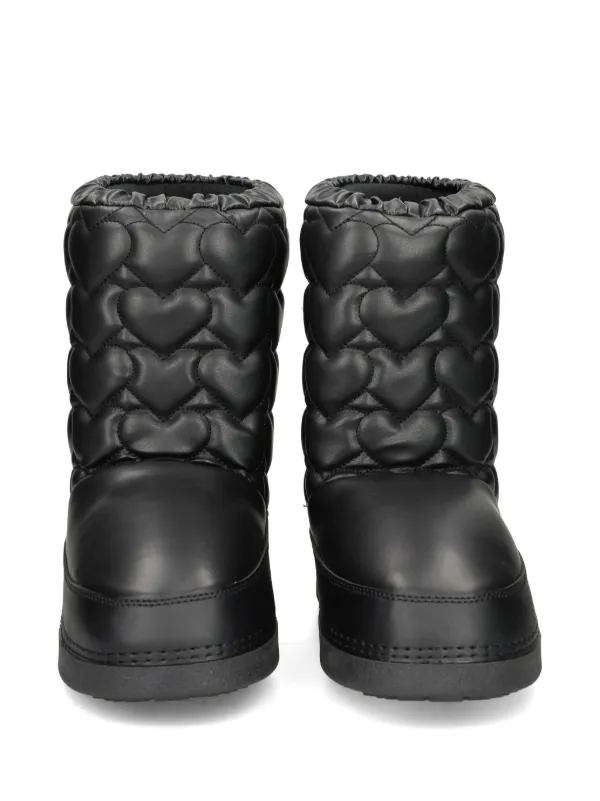 Love Moschino Chunky Quilted Boots | Black | FARFETCH