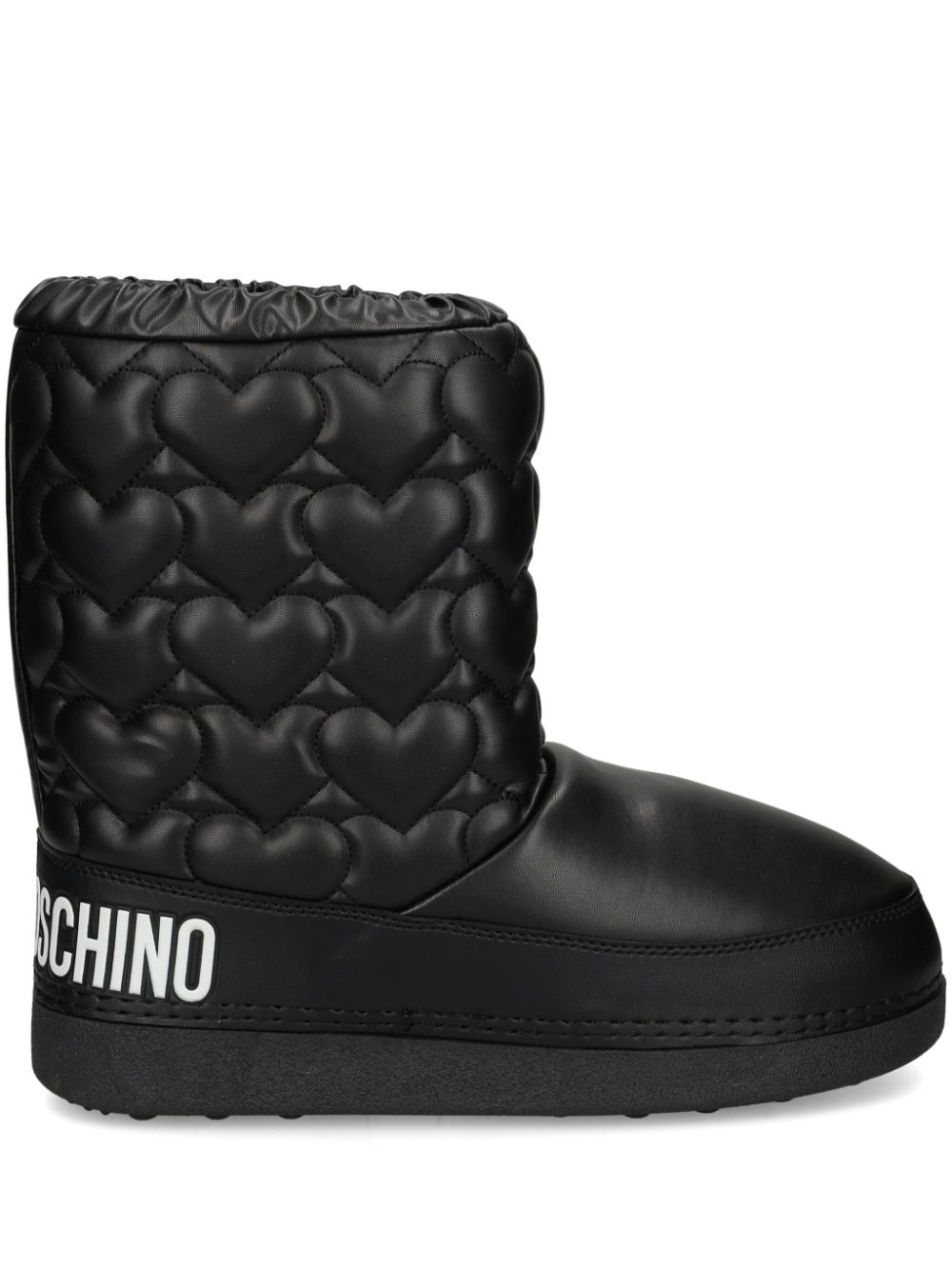 Love Moschino chunky quilted boots Black