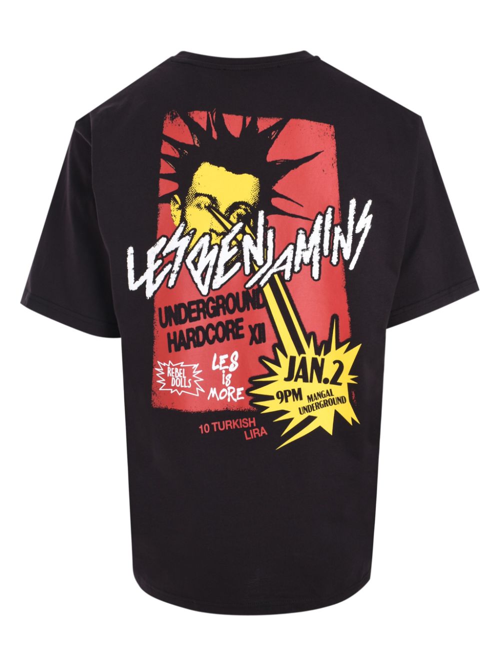 Les Benjamins graphic-print T-shirt - Zwart