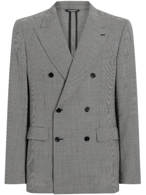 Dolce & Gabbana Blazer à Motif pied-de-poule | Noir