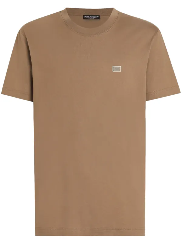 DOLCE & GABBANA メンズ Tシャツ ロゴ ブラウン Dolce & Gabbana ロゴ Tシャツ | ブラウン | FARFETCH JP