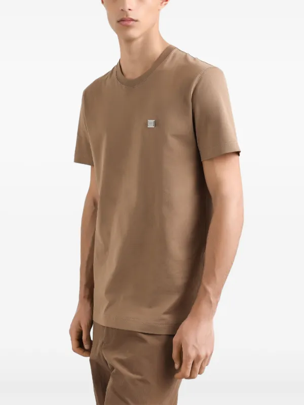 DOLCE & GABBANA メンズ Tシャツ ロゴ ブラウン Dolce & Gabbana ロゴ Tシャツ | ブラウン | FARFETCH JP